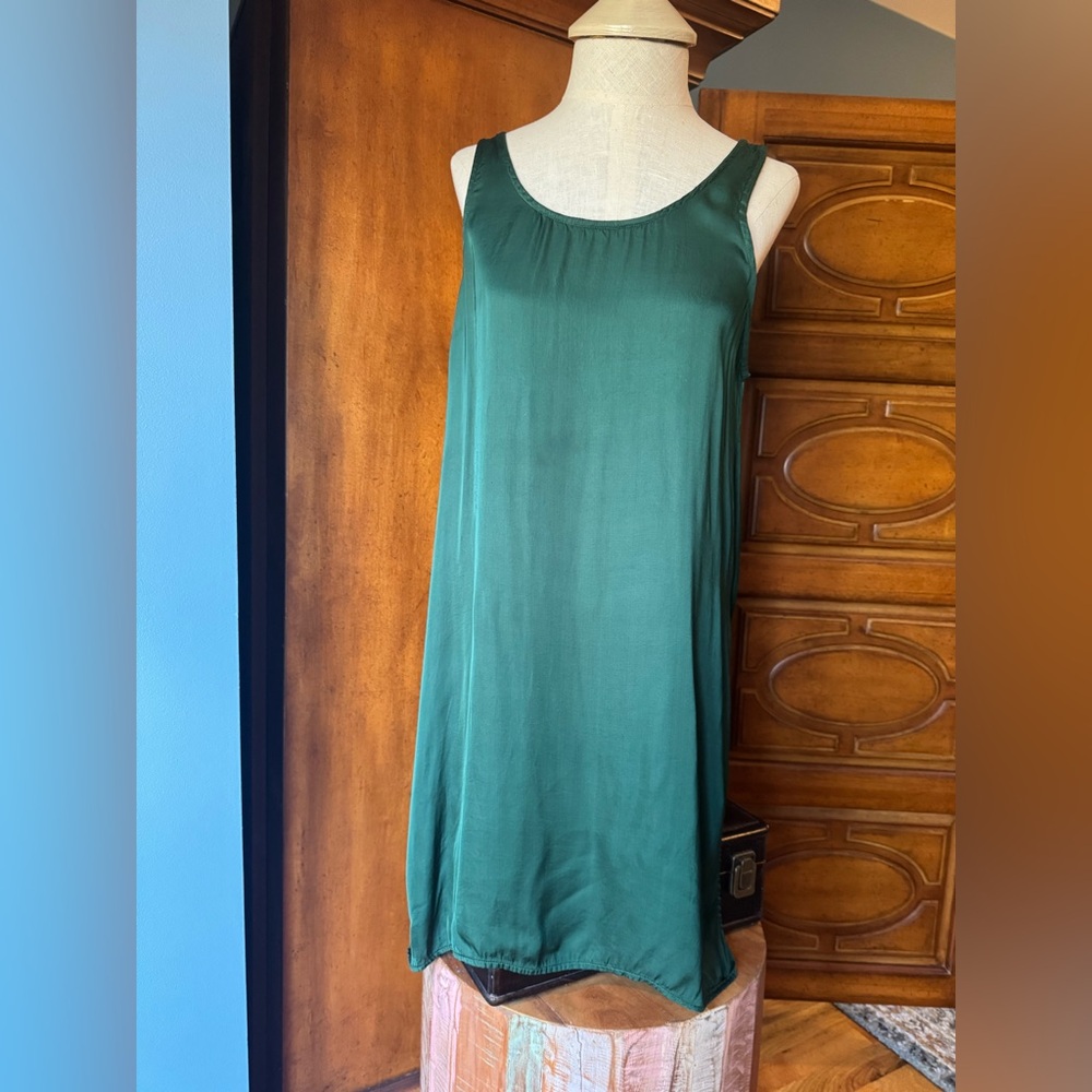 Emerald Satin Chemise